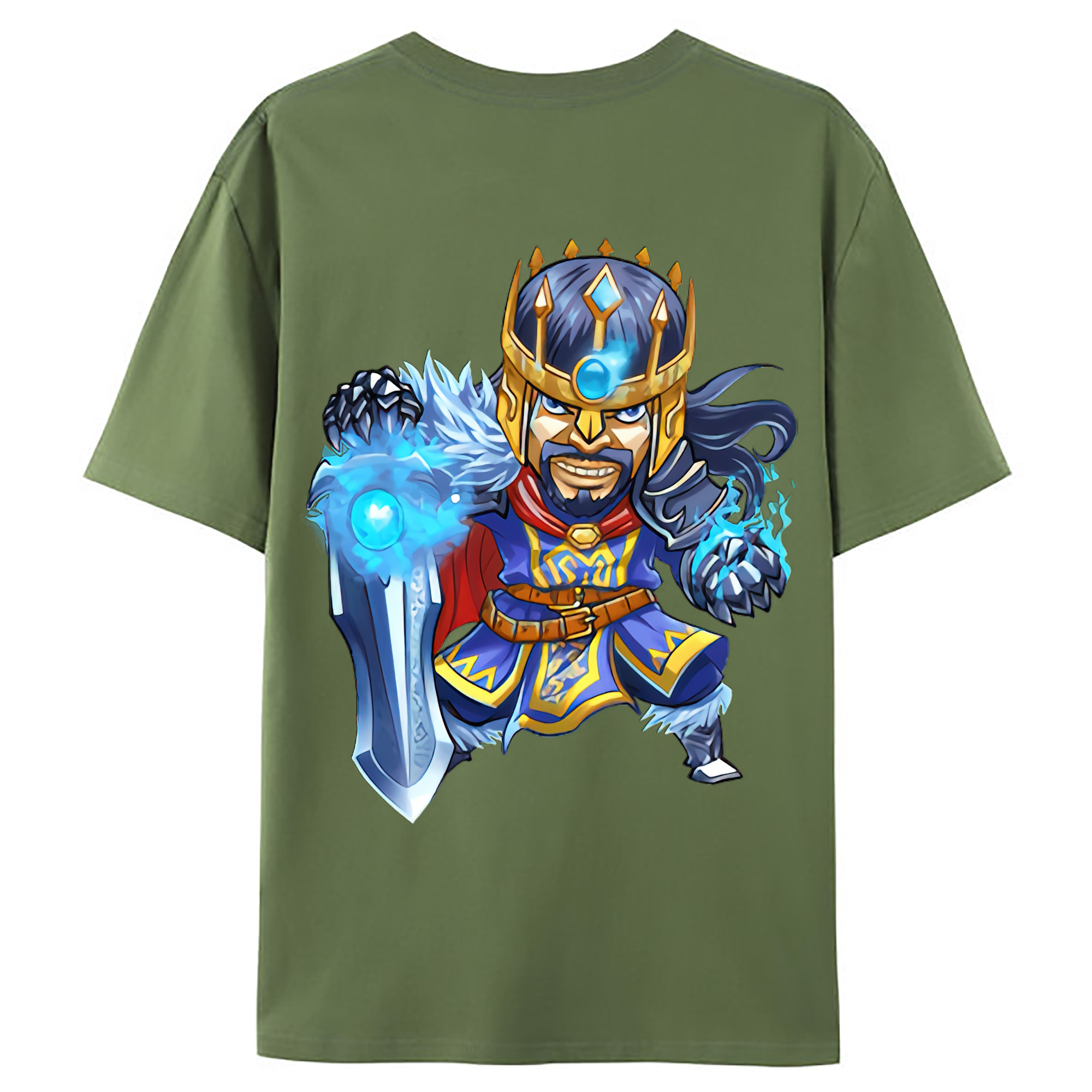 （画像用） リーグ・オブ・レジェンド League of Legends LOL 綿100％ メンズ半袖Tシャツ（バックプリント） 通気性
